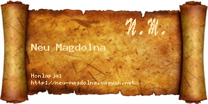 Neu Magdolna névjegykártya